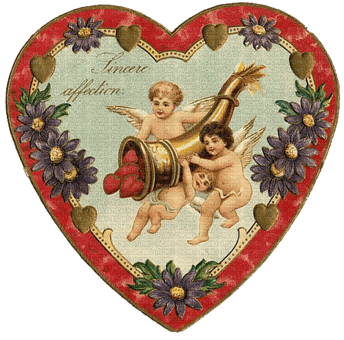 vintage heart Bb2 - Free PNG