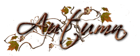 Autumn Text Brown - Bogusia - gratis png