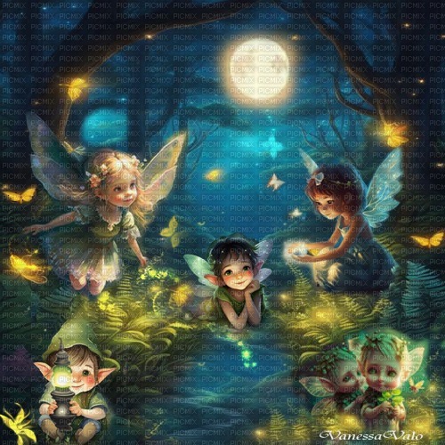 fairy and elves background - 免费PNG