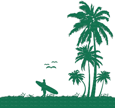 Kaz_Creations Beach Palm Trees - besplatni png