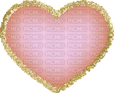 Heart Pink Gold - GIF animasi gratis