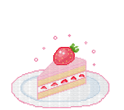 strawberry cakeeee - Zdarma animovaný GIF