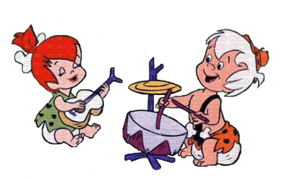 Pebbles and Bamm-Bamm - Free PNG