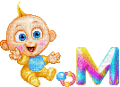 bébé M - GIF animado gratis