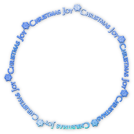 soave text christmas joy deco circle blue - PNG gratuit