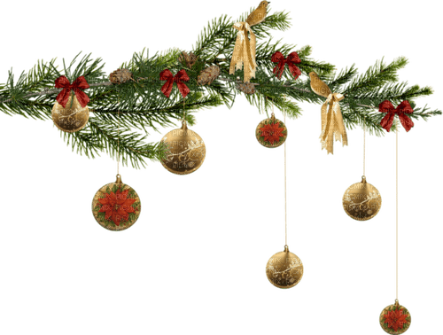 Adorno  con bolas de navidad - 免费PNG