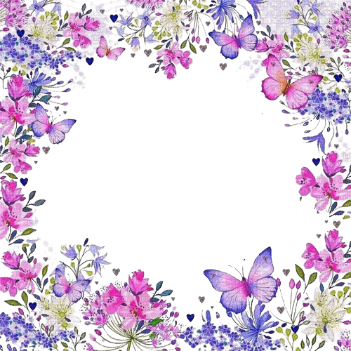 loly33 frame fleur printemps - Free PNG