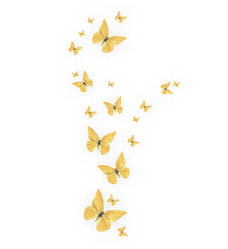 Yellow butterflies deco - δωρεάν png