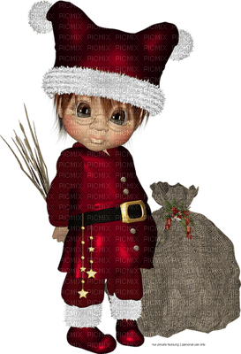 christmas doll poupee noel - zdarma png