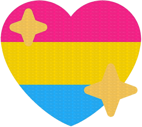 Pan Pride emoji heart - png ฟรี