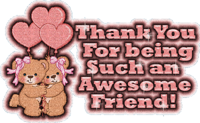 Thank you my Friends - GIF animate gratis