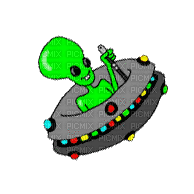 Kaz_Creations Animated Alien Spaceship - Free animated GIF