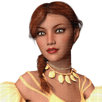 mujer amarillo by EstrellaCristal - besplatni png