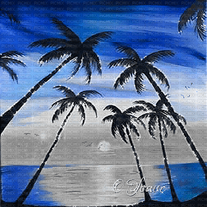 soave background animated summer tropical sea palm - GIF เคลื่อนไหวฟรี