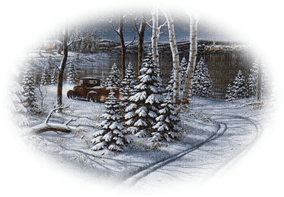 paysage hiver - darmowe png