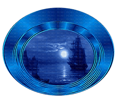 blå-landskap-cirkel - PNG gratuit
