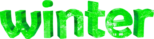 Winter.Text.Green - Free PNG