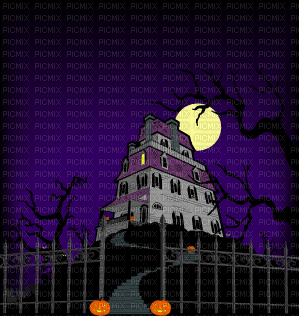 haunted house - GIF animasi gratis