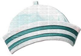 soave deco summer hat sailor white teal - 免费PNG