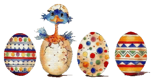 Easter. Chicken. Egg. Leila - Gratis animeret GIF