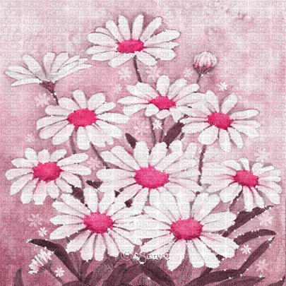soave background animated vintage daisy - GIF animé gratuit