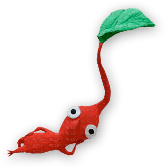 red pikmin in a classic pose - zdarma png