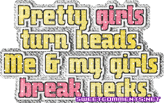 pretty girls turn heads - 免费动画 GIF