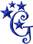 Gif lettre étoile -G- - Bezmaksas animēts GIF