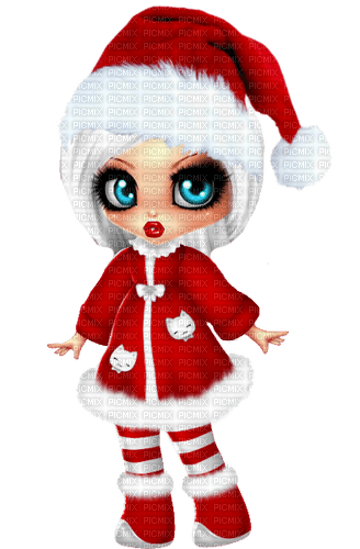 Muñeca en navidad - besplatni png