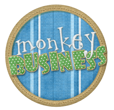 Kaz_Creations Logo Text Monkey Business - bezmaksas png