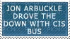 jon arbuckle drove the down with cis bus - GIF animé gratuit