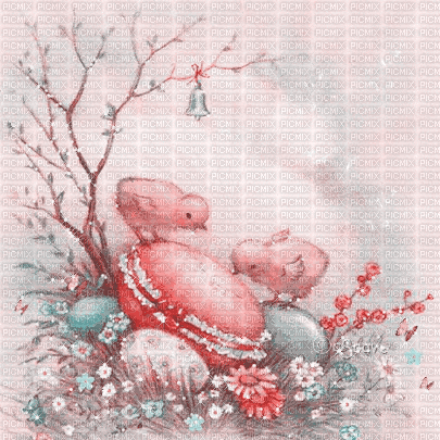 soave background animated vintage   pink teal - 免费动画 GIF