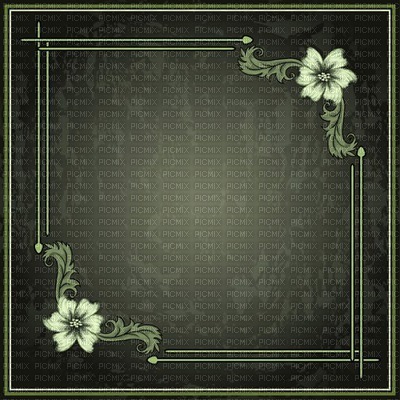 minou-frame-green - 無料png