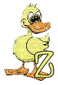Kaz_Creations Alphabets Ducks Letter Z - GIF animé gratuit