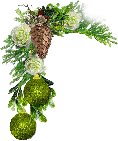 Christmas.Cluster.White.Green.Brown - безплатен png