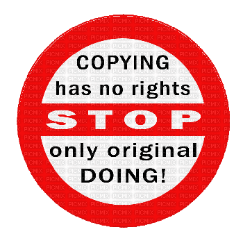 NO COPYING stop sign text - Free animated GIF