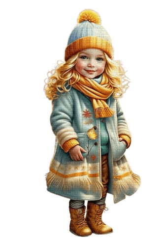 Зимняя девочка - nemokama png