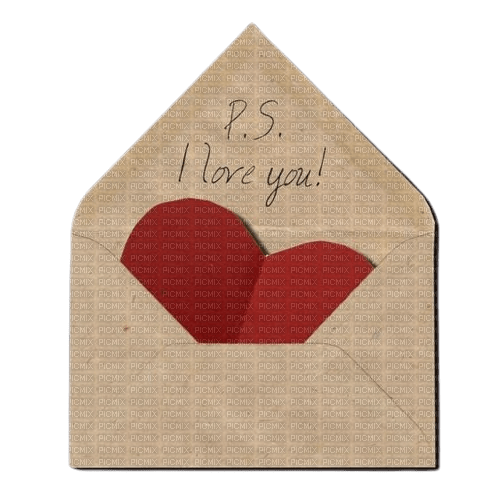 ps i love you letter - бесплатно png