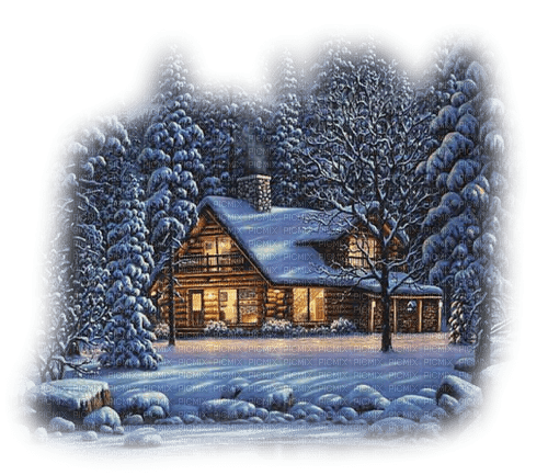Maison en hiver. - Free PNG