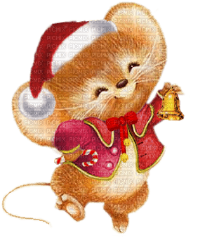 Kaz_Creations Christmas Cute Mouse - PNG gratuit