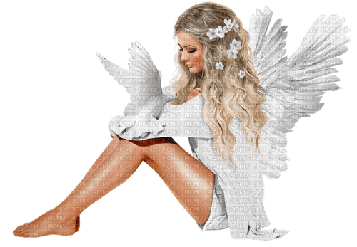 angel woman white kikkapink - Free PNG