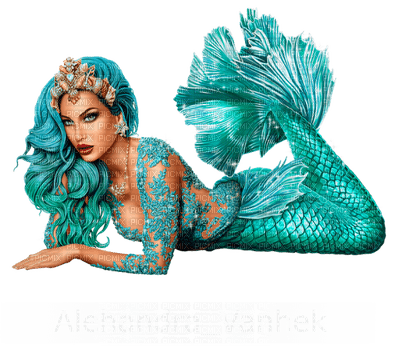 mermaid blue bp - бесплатно png