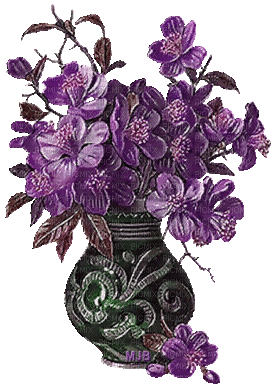 rose,flowers, purple, GIF, basket,Pelageya - GIF animé gratuit