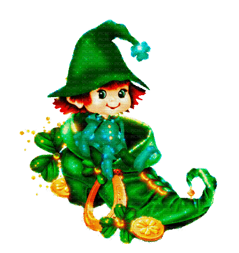 st. Patrick gnome  by nataliplus - Ingyenes animált GIF
