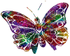 rainbow butterfly - Nemokamas animacinis gif
