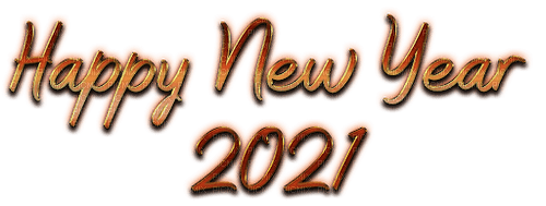 text--happy new year 2021 - PNG gratuit