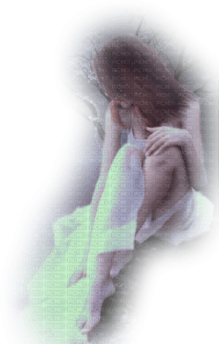 fille pensive - 免费PNG