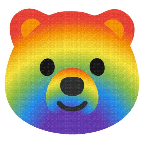 Rainbow bear emoji supply - png gratuito