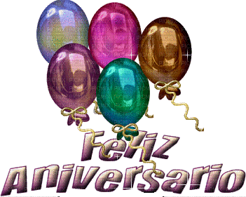 Feliz Aniversário Balões - Бесплатни анимирани ГИФ