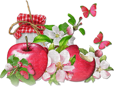 soave deco apple pink green - PNG gratuit